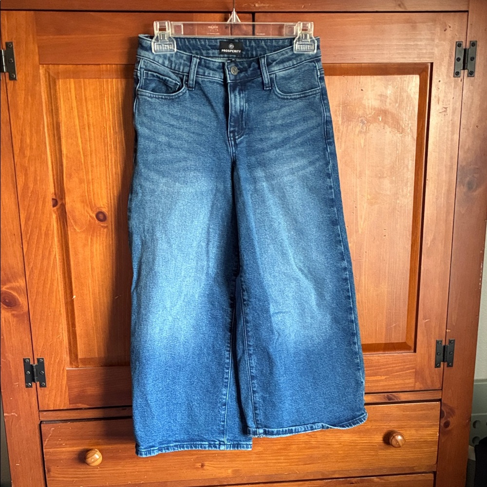 Prosperity size 25 cropped Classic Blue Wide Leg Jeans